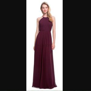 Bill Levkoff Wine Dress 0 7023 Bridesmaid #Levkoff
